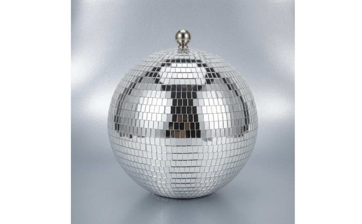 Stainless Steel Disco Ball Ice Container Mosaic Exterior Mirrored Ice Container Top Knob Party Decor Retro Style