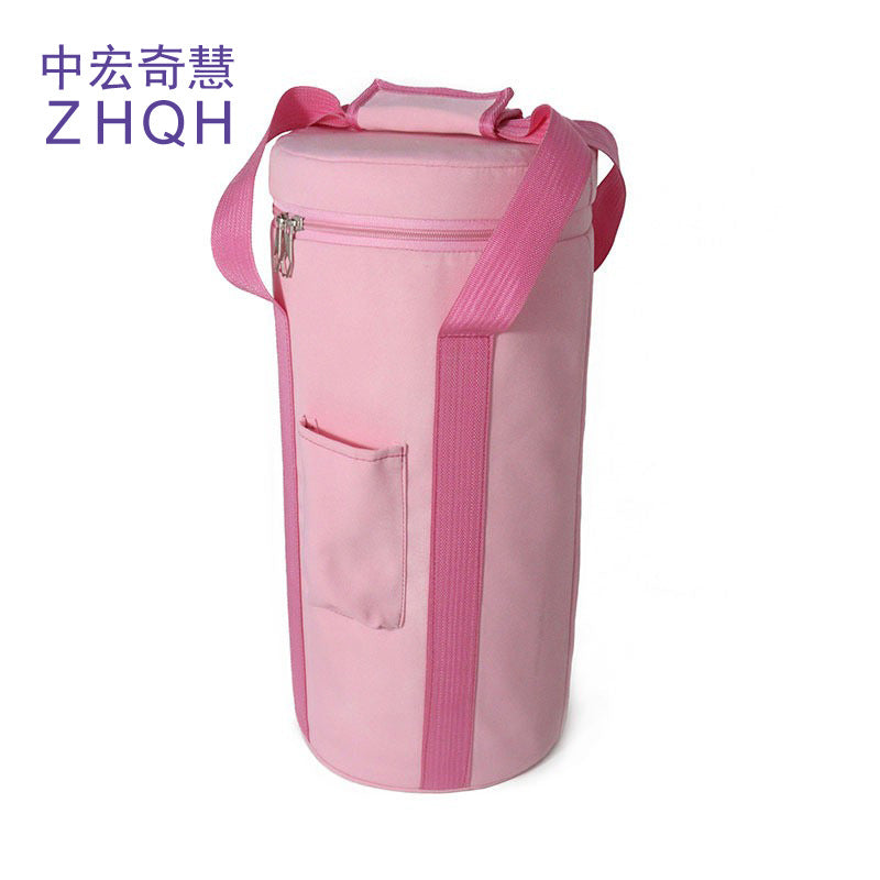 Portable Pink Singing Bowl Bag Handheld Crystal Bowl Storage Tote