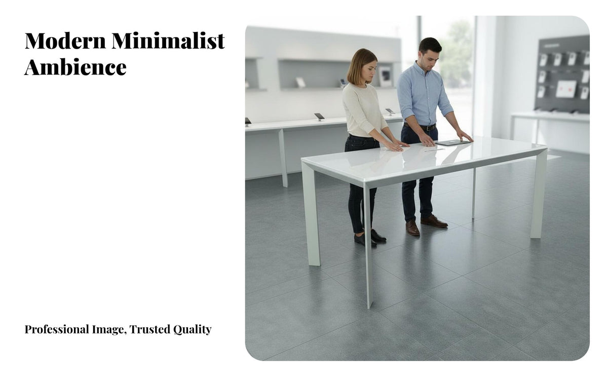 Electronics Store Experience Table Modern Design Mobile Phone Display Desk Sturdy Construction Lighted Retail Display Cabinet for Business Owners