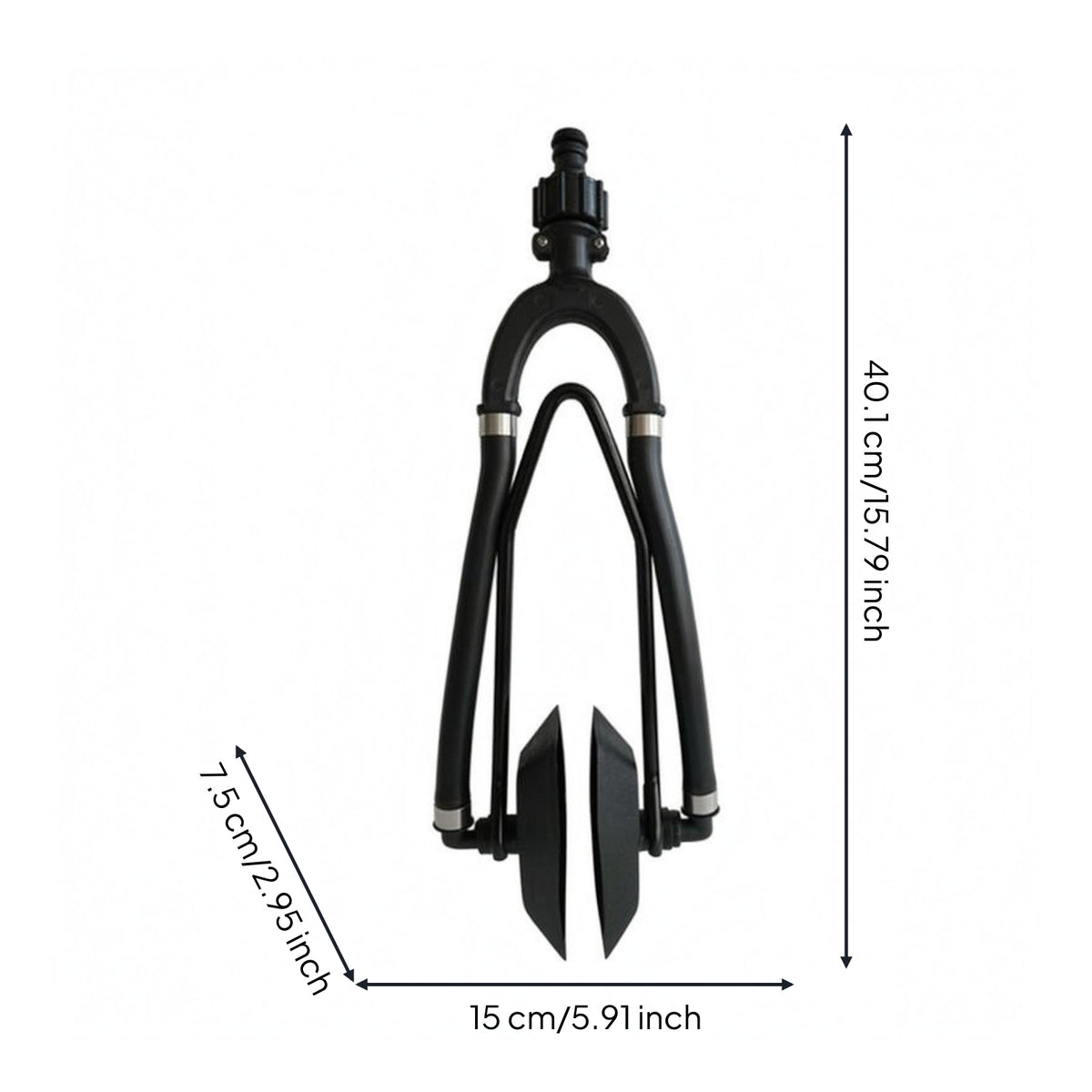 Reinforced Dual Tube Motor Flusher Curved Tubing Outboard Motor Flusher Hose Connection
