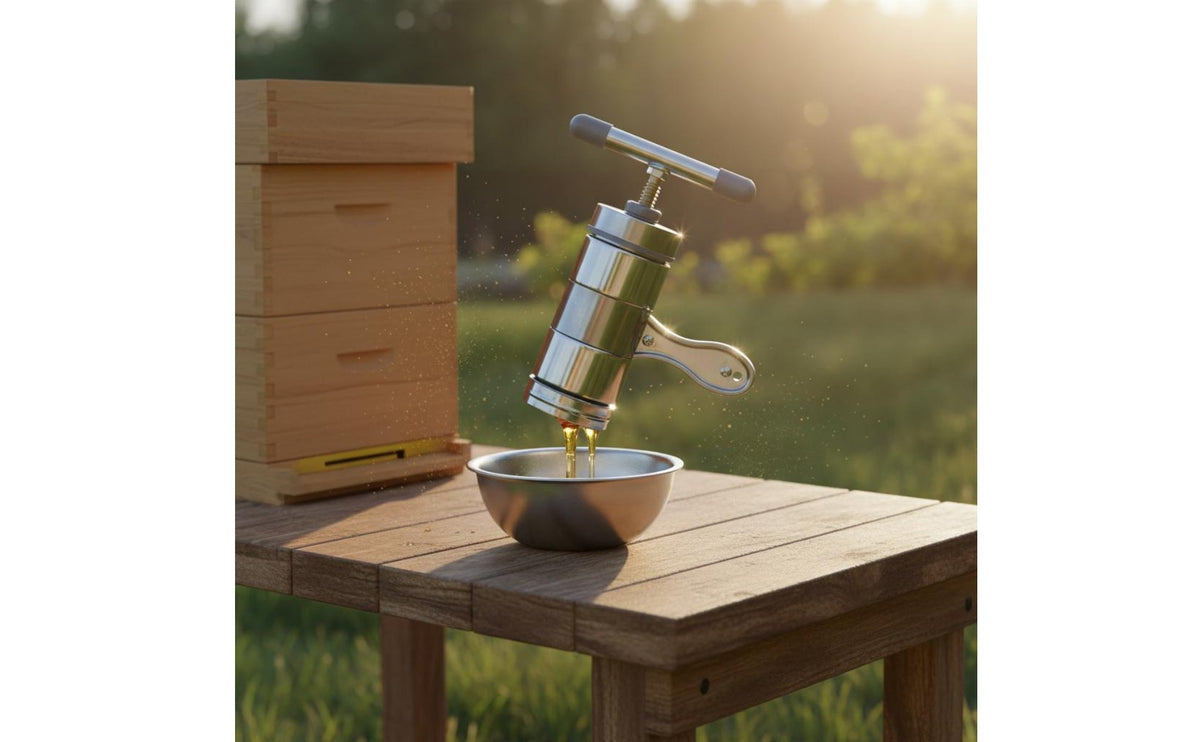 Portable Stainless Steel Honeycomb Press Rust-Proof Handheld Honey Extractor Easy to Clean for Beekeepers, Home Kitchen, Homestead, Farm