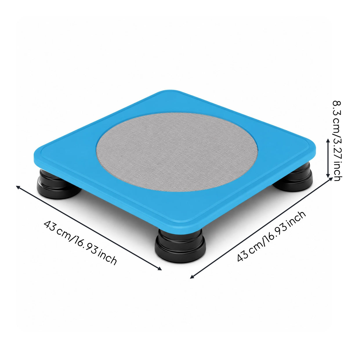 Close-to-Ground Square Trampoline Rounded Corners Mini Fitness Trampoline Circular Mat Sports Equipment Shock-Absorbing