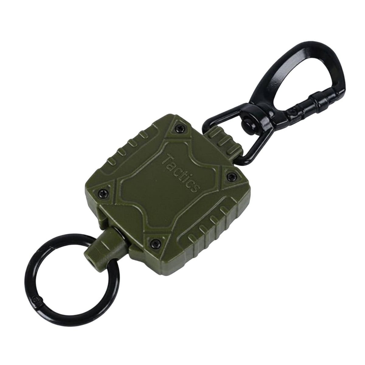 2 Pieces Sturdy Metal Retractable Clip Portable Retractable Keychain Clip Multi-Use Carabiner Badge Reel Strong Coil for Anglers, Fishing