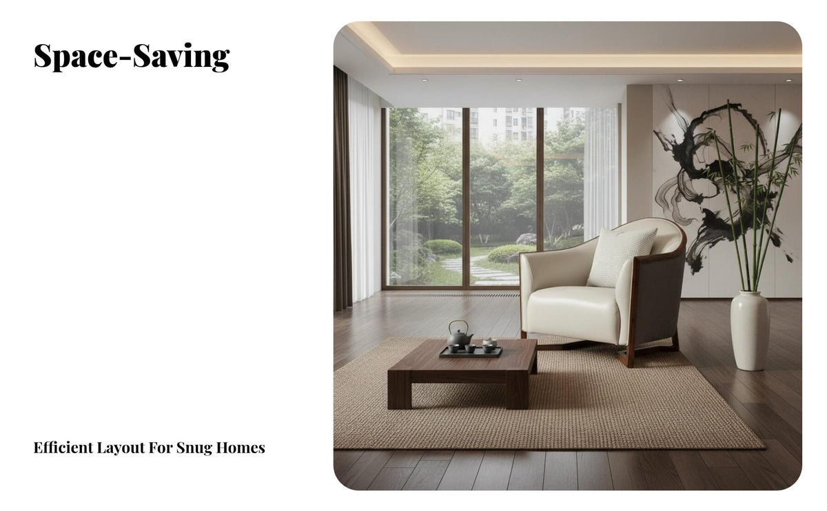 Modern Chinese design Wooden Frame Couch Set Genuine Leather Sofa Minimalist Design Living Room Furniture Plush Comfort for Apartment Dwellers, Homeowners, Families, Lounge Area, Office