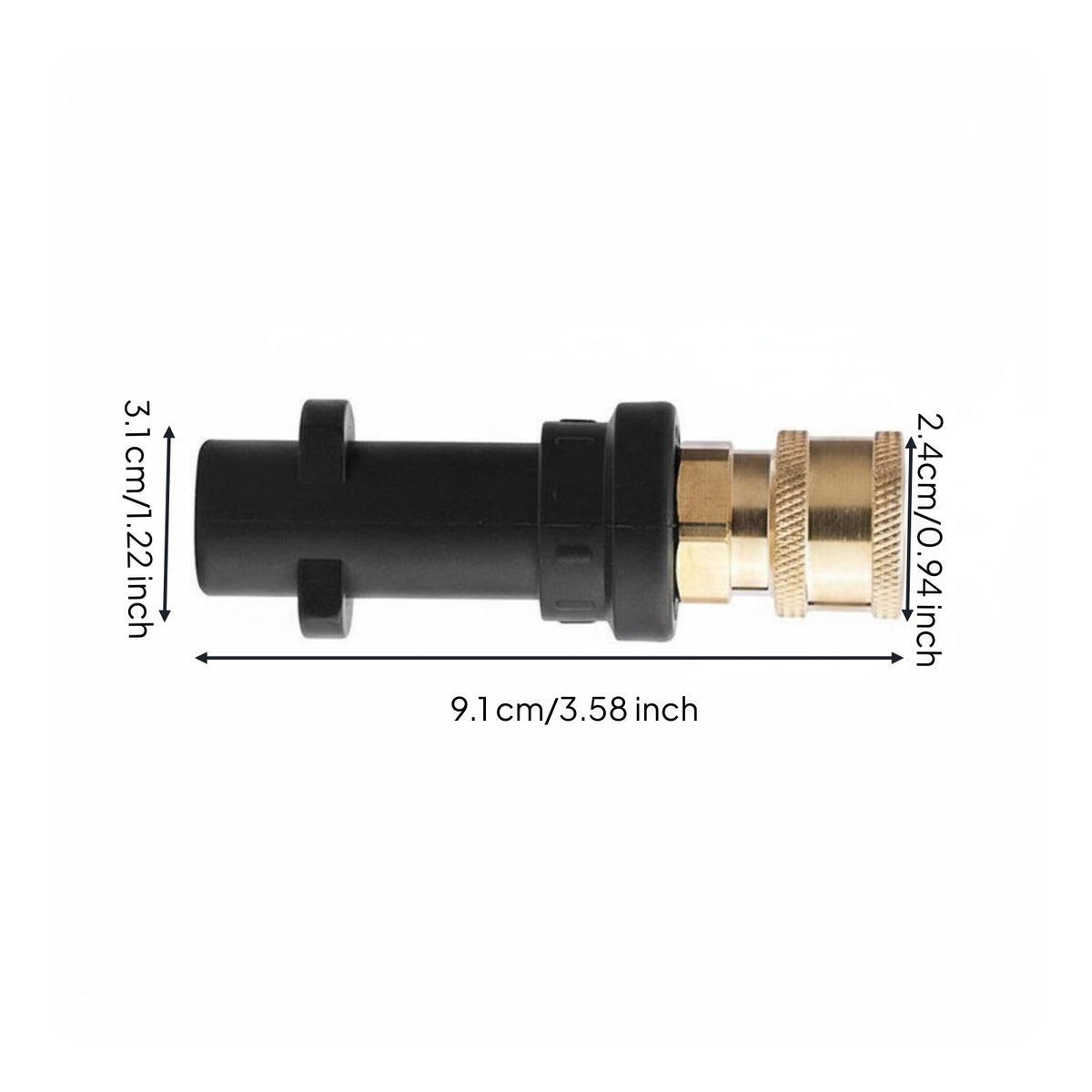 8 Pieces 1/4 Inch Quick Connect Adapter Leak Proof Pressure Washer Adapter Ball Lock Design Brass Pressure Washer Coupler Color-Coded Nozzles for Car Washing, Patio Cleaning