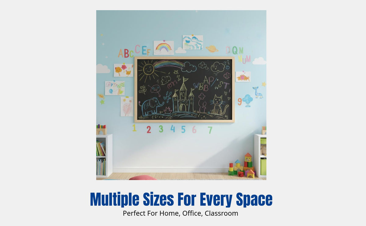 Chalkboard with Metal Frame, Double-Sided, Multi-Size, Portable Hanging Board