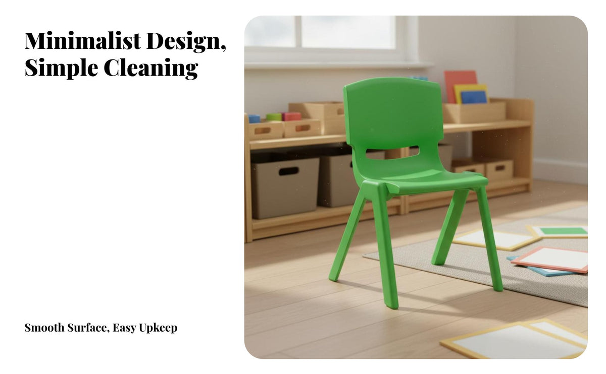 Rounded Corner Design Plastic Kids Table and Chair Set Easy to Clean children's Study Desk and Chair Set Polished Burr-Smooth Surface Kindergarten Study Table Anti-Slip Feet for Preschoolers, Toddlers, Teachers, Playroom, Daycare Center, Classroom