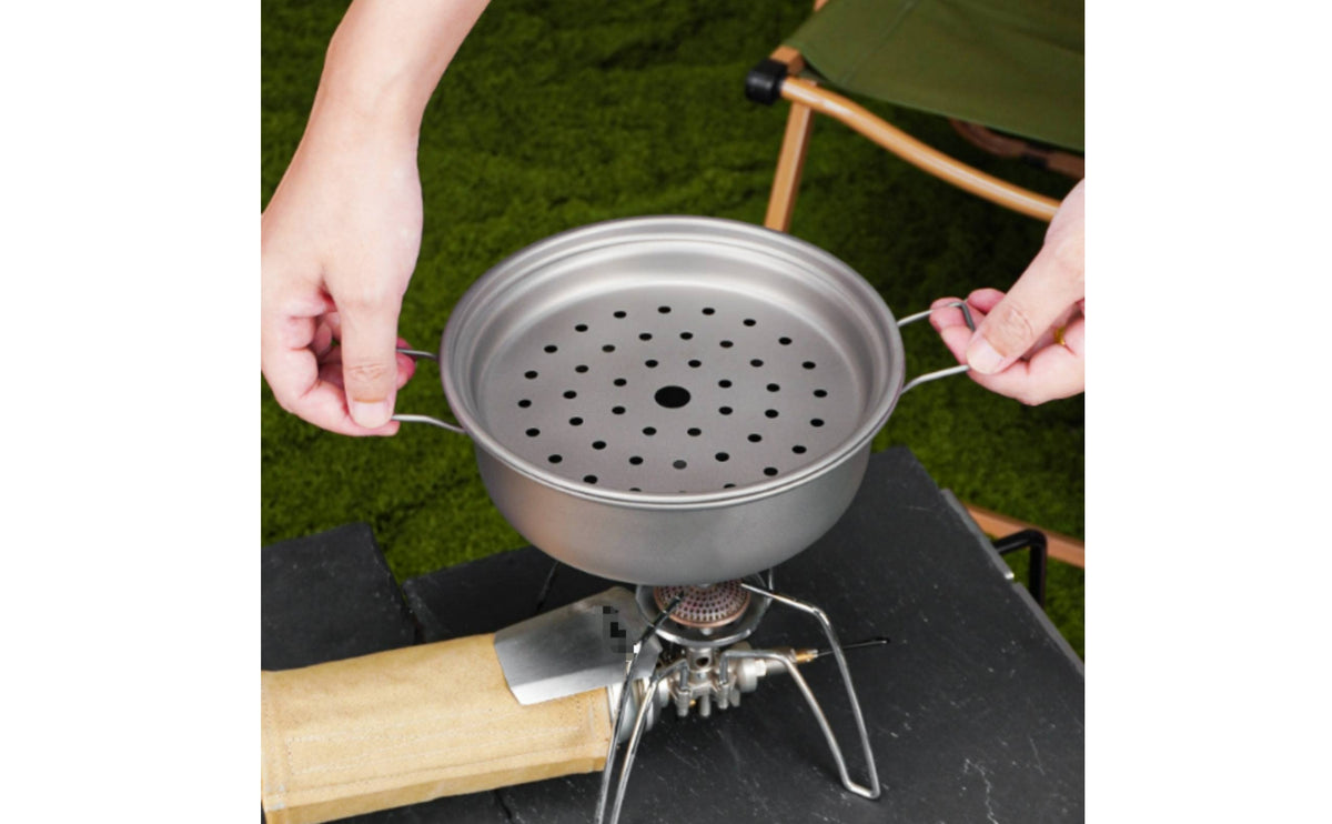 Camping Pot with Lid Pot Side Handles Outdoor Cookware for Campers, Steaming