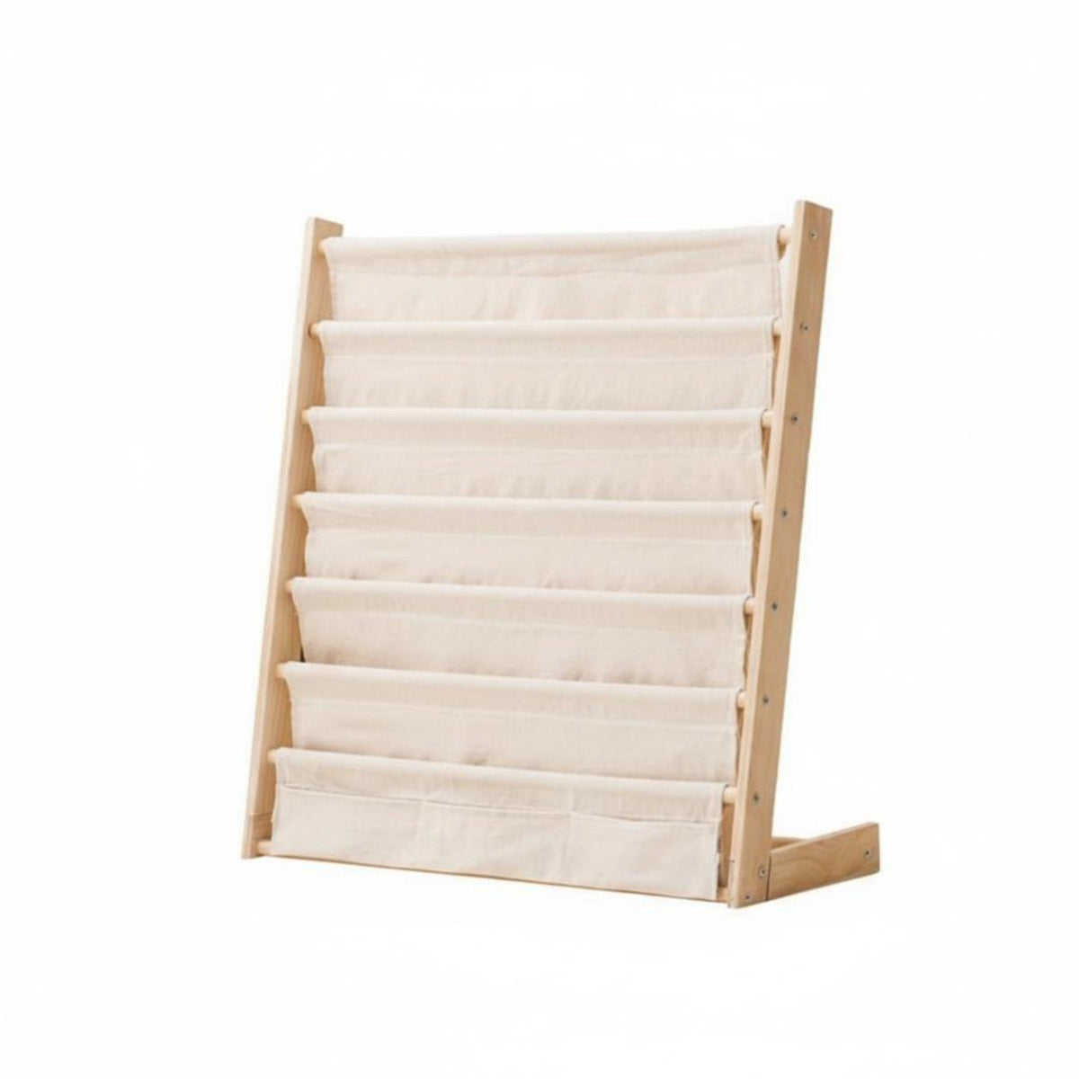 Kids book display and Bin Organizer Anti-Tipping Design fabric book display with Bins