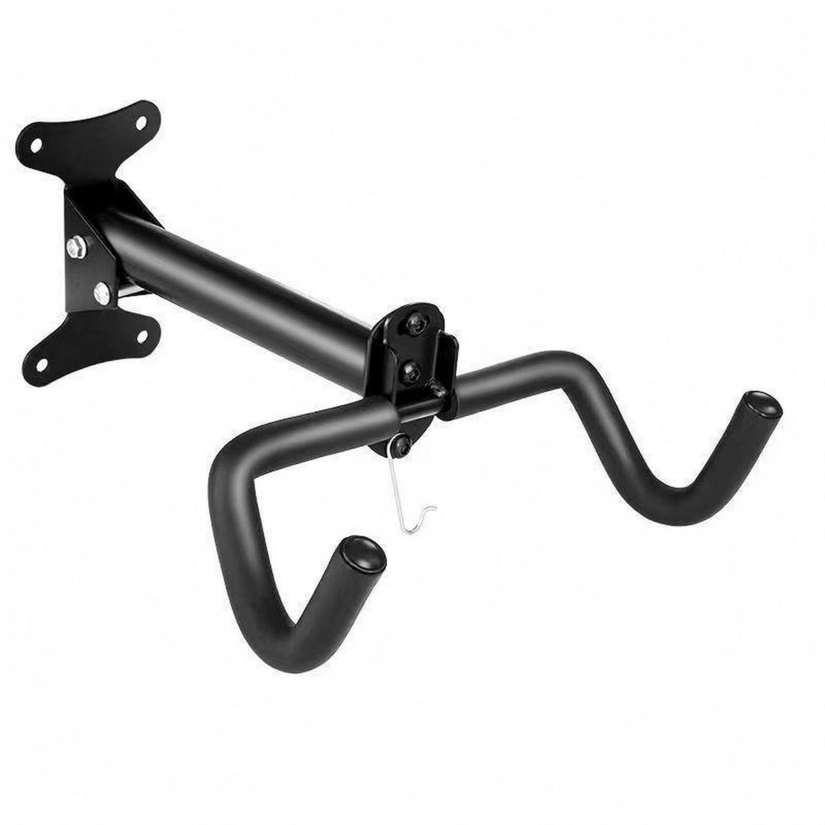 Wall-Mounted Bike Rack Matte Black Cycle Display Rack Wall-Mounted Bike Hanger Two-Hook Fixed for Indoor