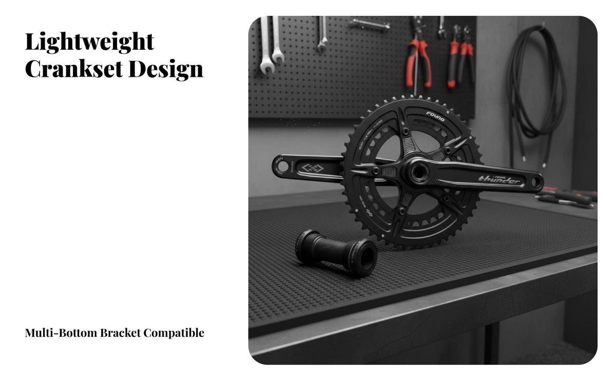 Asphalt Bike Crankset High Strength Hollow Integrated Crankset Aluminum Alloy Bike Crank Lightweight Design CNC Cycle Crank Limb