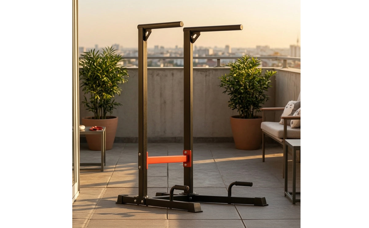 Bar Frame Floor-Standing Parallel Poles with Cross Brace Stable Stands for Fitness Enthusiasts, Athletes, Home Gym