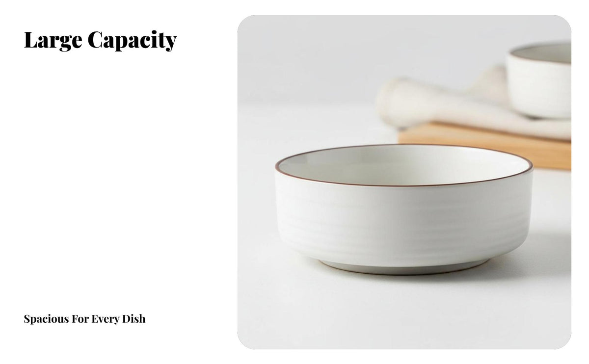 Nordic Ceramic Dinnerware Set, Minimalist Tableware, Large Bowl & Plate, Home Use