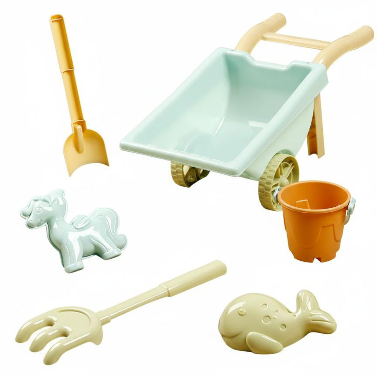 Long-Lasting Beach Toy Set Bright Colors Sand Play Kit Easy to Clean Kids Sand Tools Polished Edges for Toddlers, Sandbox, Snow