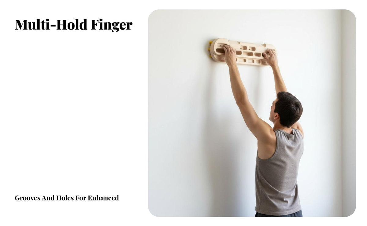 2 Pieces Climbing Fingerboard Long-Enduringing Grip Strengthener Lightweight SkinGentle Surface for Experienced Users
