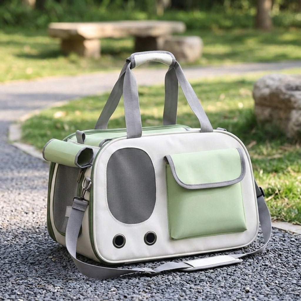 Pet Carrier and Cat Carrier Shoulder Bag, Crossbody Bag Made of Oxford Material, Foldable Outdoor Pet Travel Bag for Dogs up to 13kg Capacity