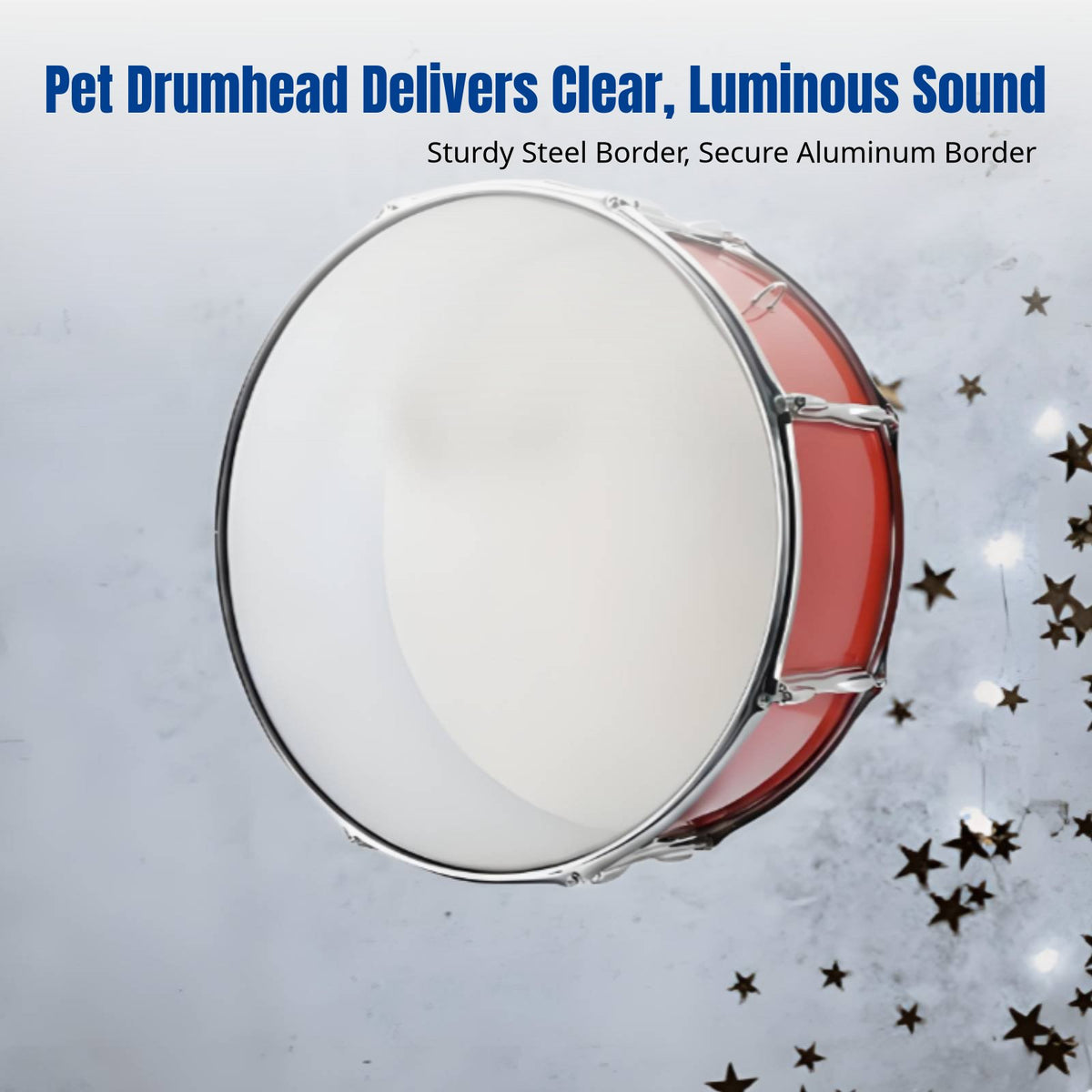 Stainless Steel Marching Drum, Student Percussion Instrument, School Squad, with Accessories