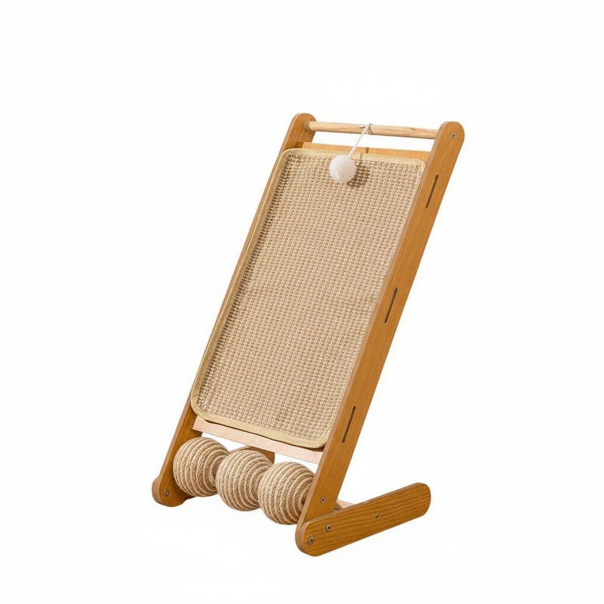 Wooden Frame Cat Scratcher and Stable Sisal Cat Scratching Board Furniture Protector