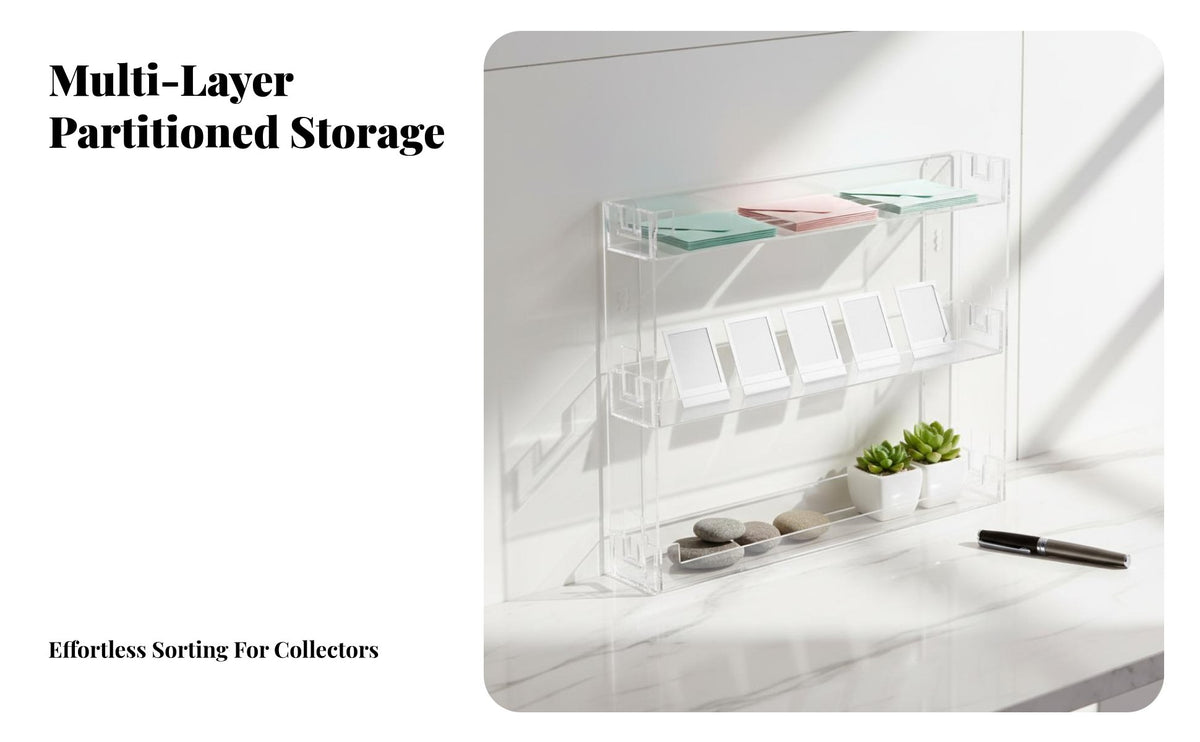 Acrylic Display Rack Wall Mounted Organizer Clear Shelf for Collectibles