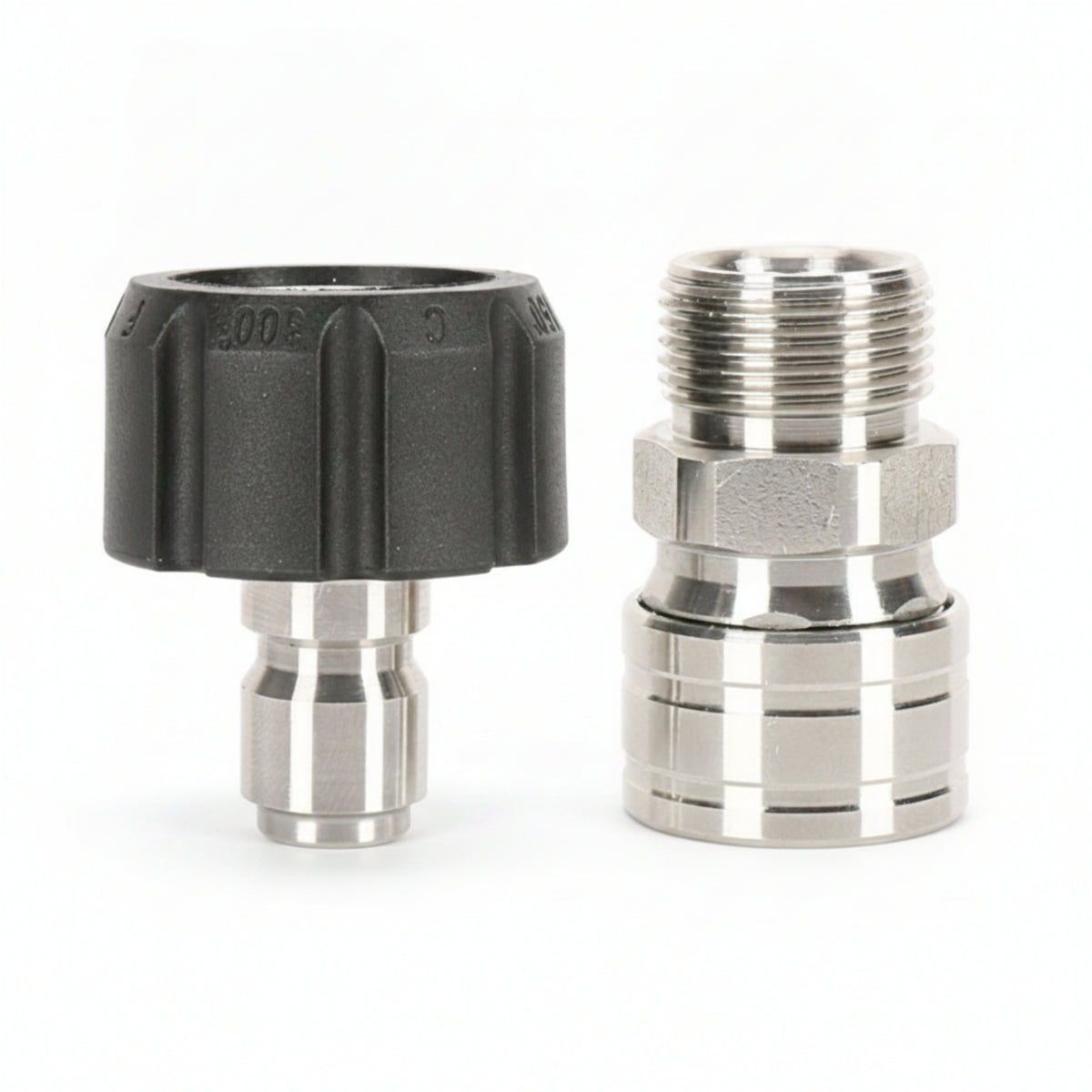 Knurled Collar 3/8 Quick Connector Garden Hose Coupler Polished Finish Tool Accessory Sealing Ring