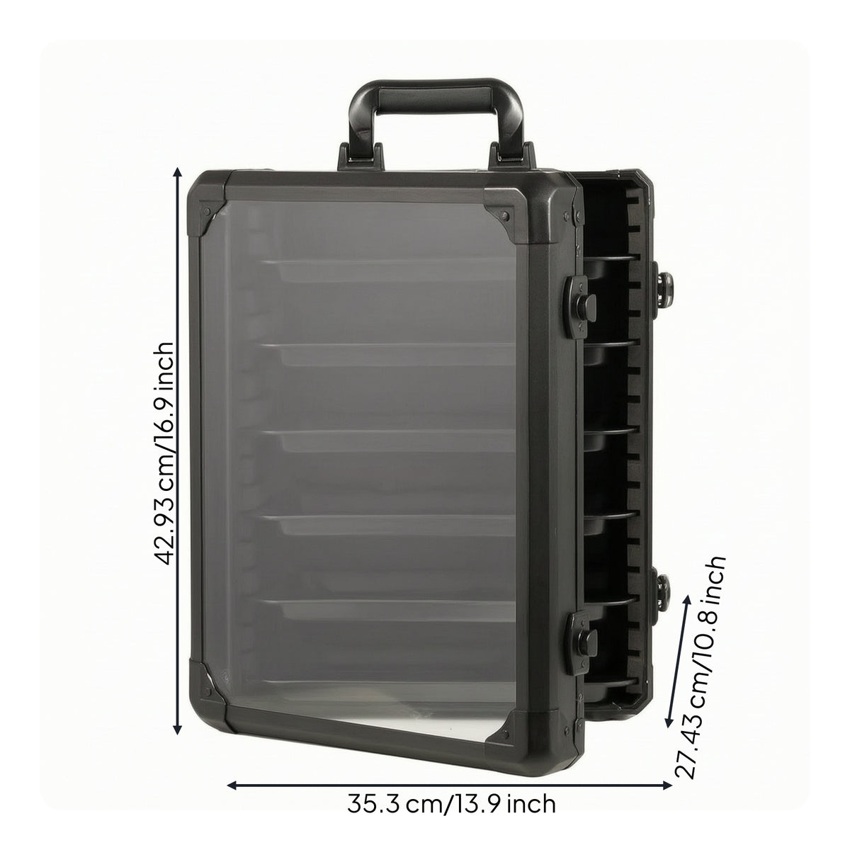 Model Figure Display Case Resilient-Cover Lockable Collectible Cabinet Adjustable Collectibles Showcase for Collectors, Hobbyists, Studio, Shelf
