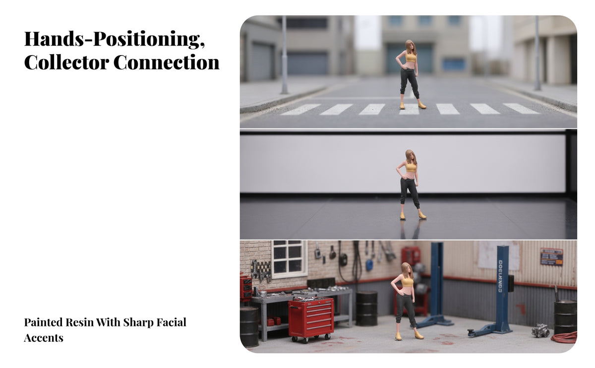 Detailed 1/64 Scale Miniature Figurine | Casual Sporty Outfit Style, space-savingSaving Size, Hand-Painted Miniature Figure, for Dioramas