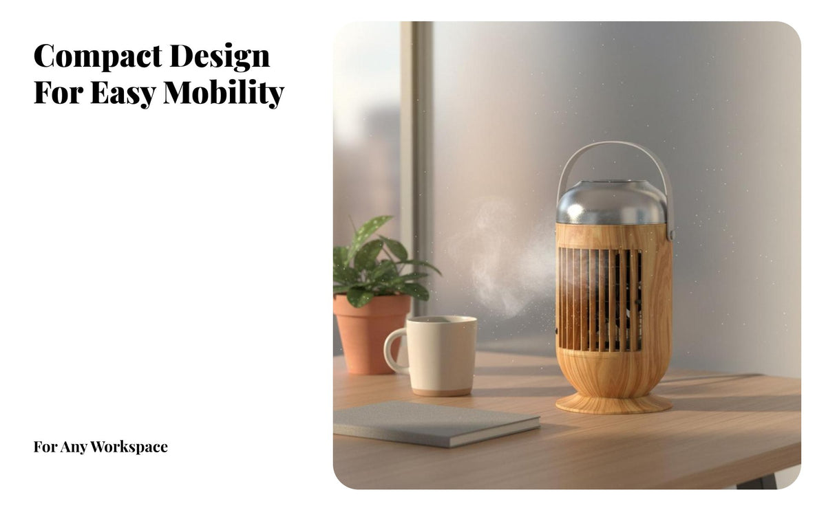 Desktop Air Chiller 400ml Water Tank Humidifier Cooling Fan 3 Speeds Portable Misting Fan for Office, Bedroom, Dorm Room