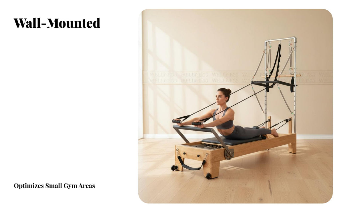 Wall Mounted Pilates Board High-Resistance Pilates Spring Board Commercial Grade Stretching Fitness for Home Gym Users, Adults, Stretching
