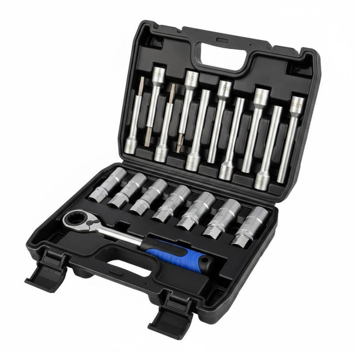 18 Pieces Vehicle Spring Strut Upper Mount Removal Tool High-Grade Alloy Steel Steel Strut Upper Mount Nut Tool Multi-Specification Automotive Tools