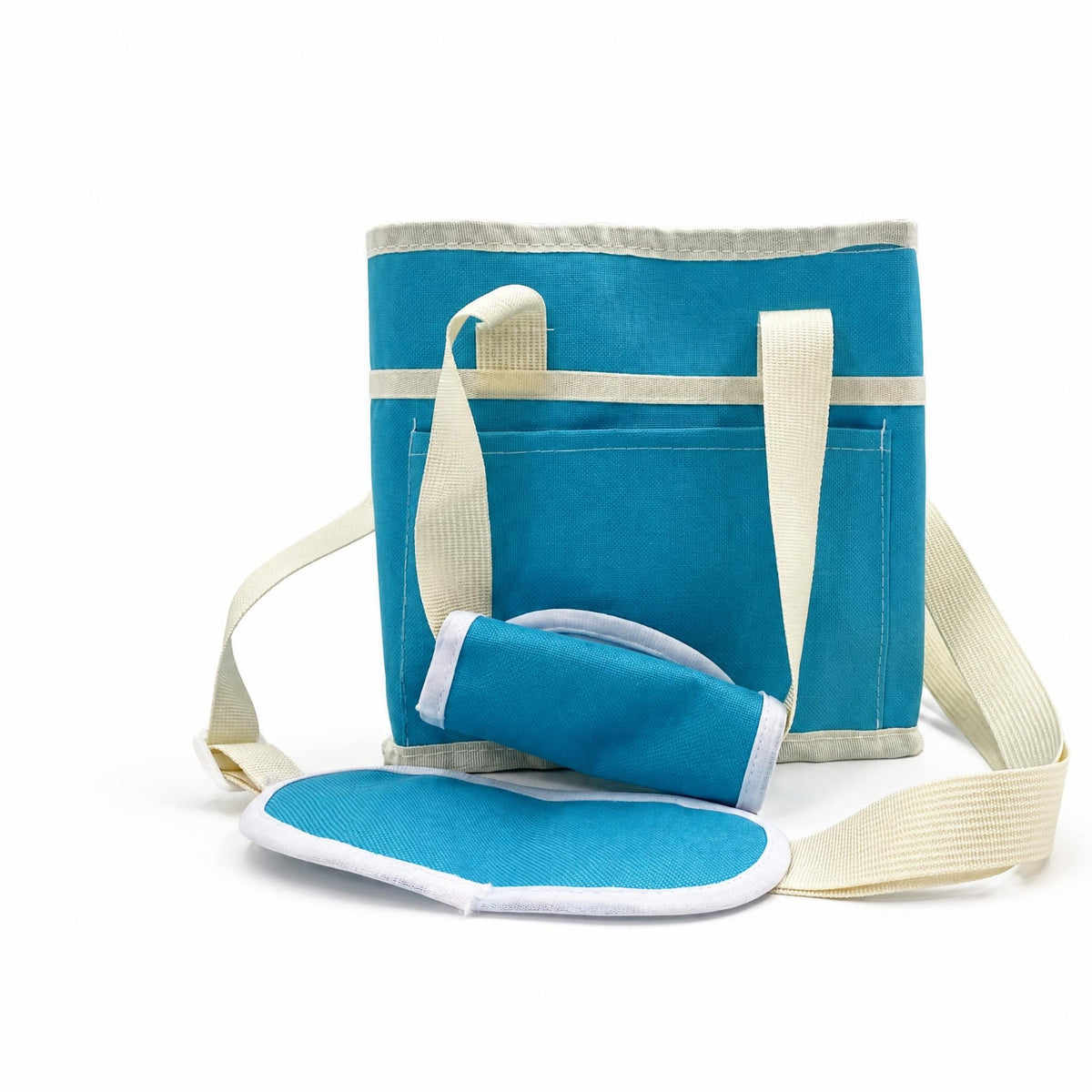 Oxford Cloth Square Bottle Carrier Structured Base Insulated Water Bottle Bag Reinforced Seams