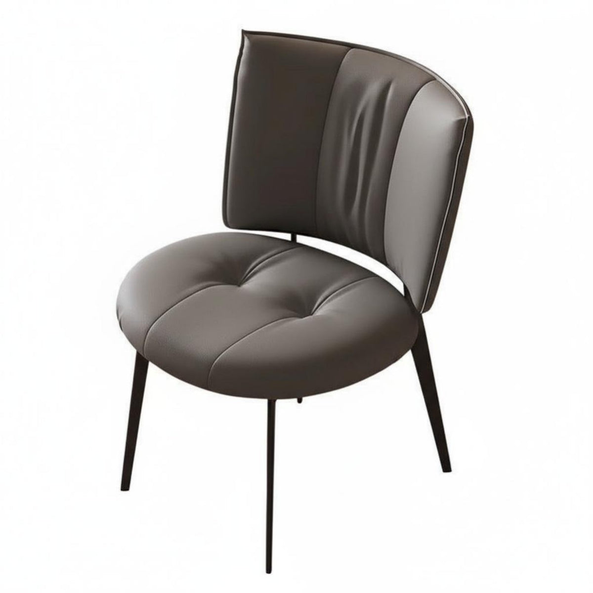 Upholstered Armless Dining Chair Soft Padded Modern Minimalist Side Chair Long-Lasting Sturdy Construction