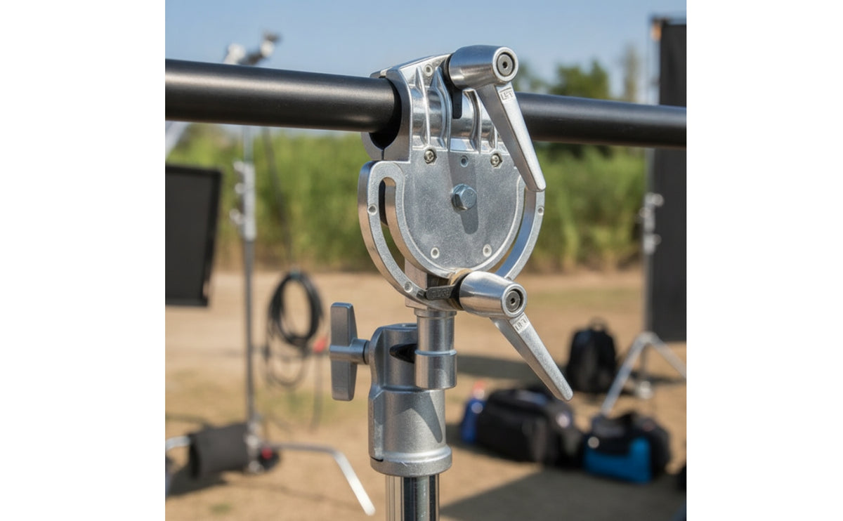 Swivel Adapter with Clamp Aluminum Swivel Adapter Easy to Set up Rotating Plate Bearing for Light Stands