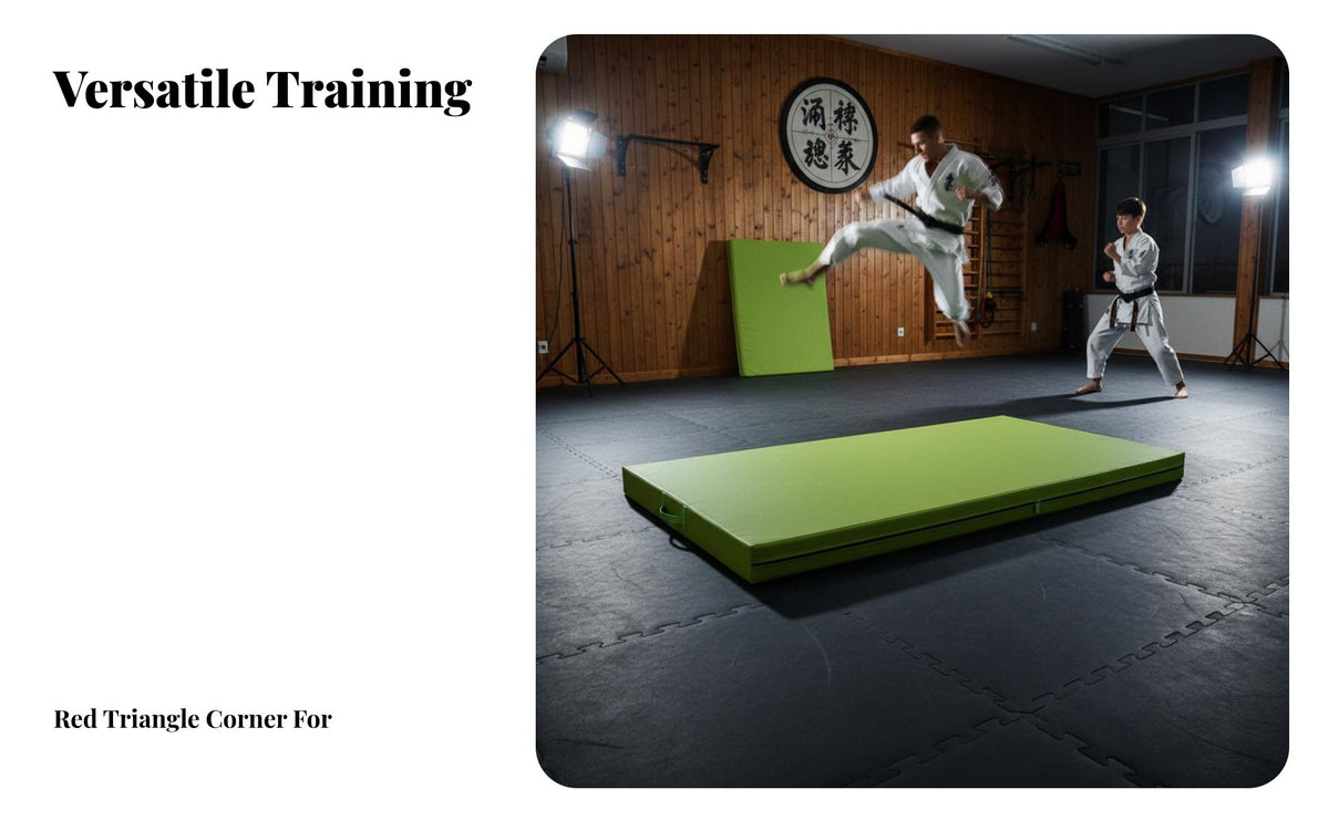 Foldable Tumbling Mat Sturdy Folding Gymnastics Mat Non-Slip Surface Thick Crash Pad for Gymnasts, Athletes, Home Gym, School, Playroom