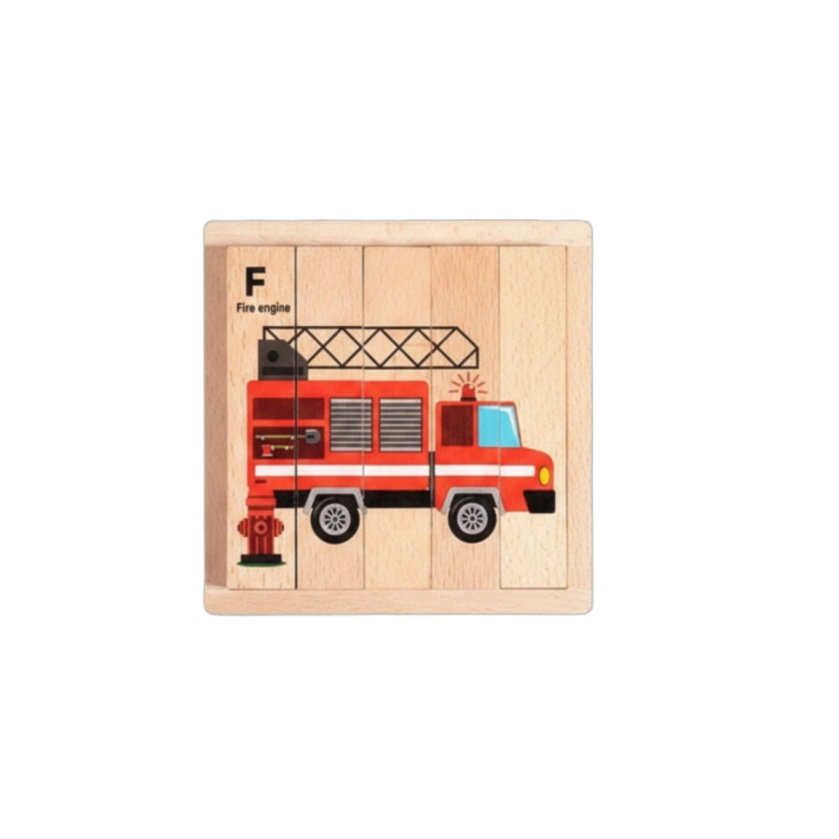 Wooden Picture Puzzle Printed Graphics Wood Picture-Building Blocks Children's Toy