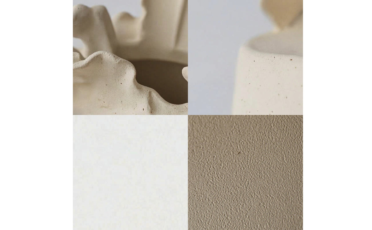 Vase with Petal Details Handmade Ceramic Vase Vessel Artisanal Organic for Interior Designers, Home Decor, Living Room