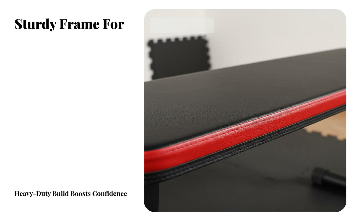 Multi Purpose Utility Bench Dense Foam Padding Foldable Workout Bench Heavy Duty Steel Frame Fitness Equipment for Home Gym
