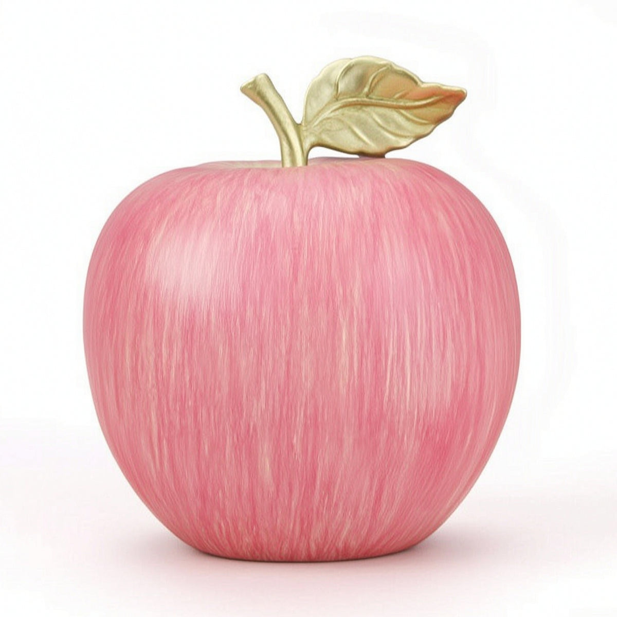 Decorative Fruit with Gold Stem Brushed Fruit Contemporary Design Figurine for Entryway Cabinet, Bookshelf