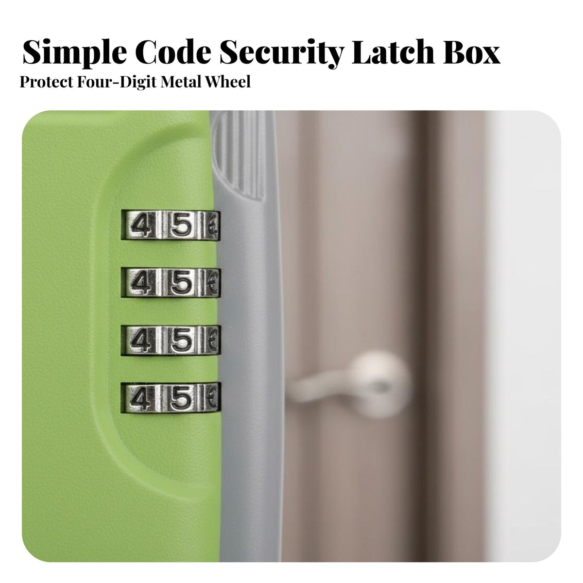 Installationno-Installation Portable Combination Lockbox Changeabletable Code Shackle Key Container Weather Resistant Lock Box Heavy-Duty for Property Management Estate Agents, Property Managers, Rental Properties, Home Entrance, Main Entrance, Garages