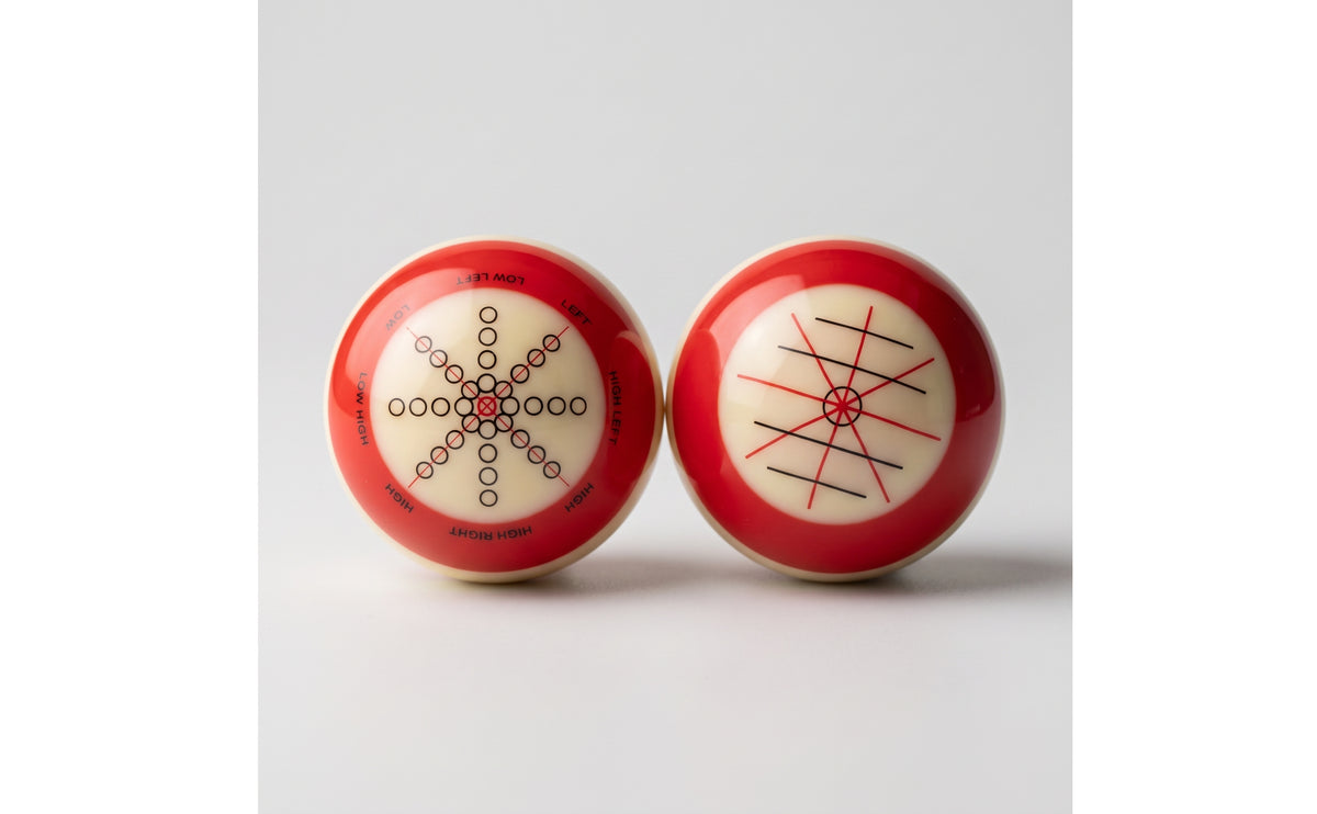 57.2mm Cue Ball with Target Lines Precision Training Cue Ball Resilient Glossy for Beginners
