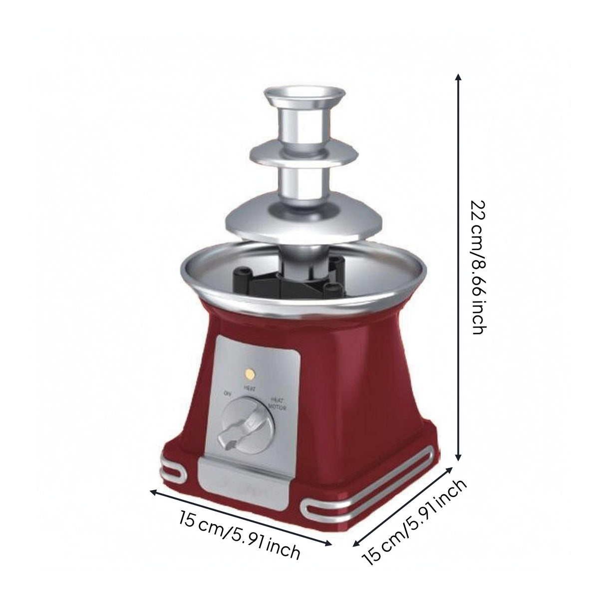 Stainless Steel Three-Tier Chocolate Fountain Melting Chocolate Fountain
