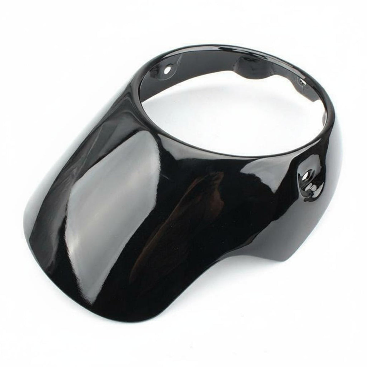 Headlight Cowl Cover Glossy Finish Black Headlight Fairing Visor for Street Riding