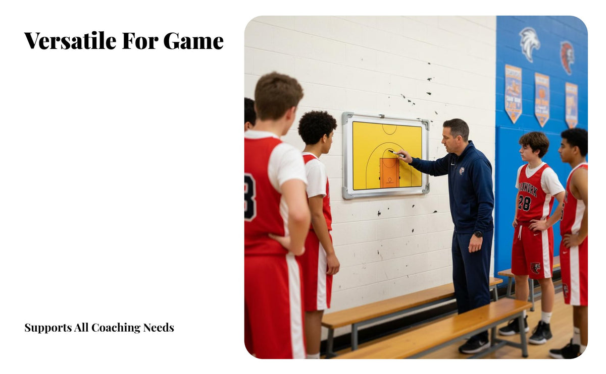Aluminum Frame Basketball Coaching Board Hanging Design Dry Erase Basketball Strategy Board Lightweight for Training, Courtside, Locker Room