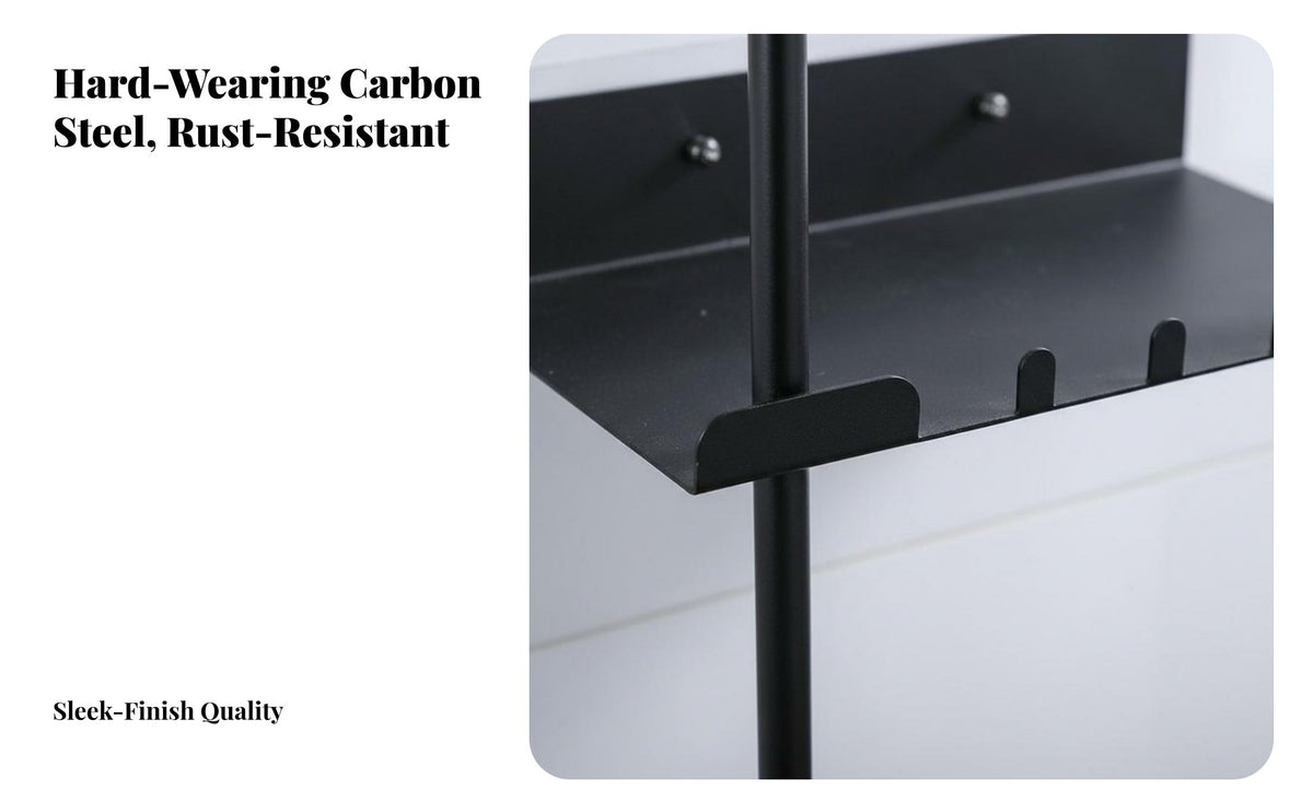 Drilldrillless Installation 3-Tier Towel Rack Space-Saving Wall Organizer Waterproof Bathroom Fixture Anti-Rust for Renters, Homeowners, Families, Shower Room, Kitchen, Small Areas, Spa