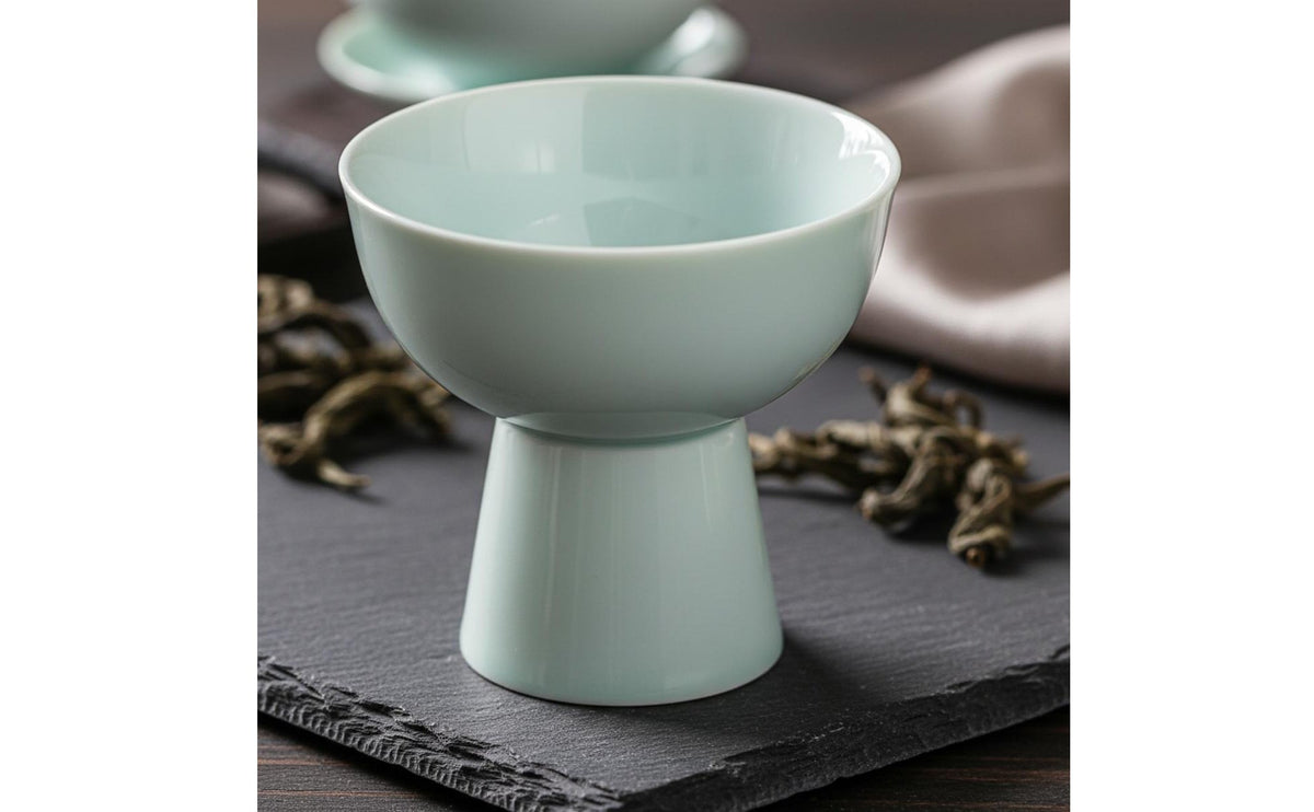 Vintage Design Chinese Design Offering Plate Handmade Dessert Display Stand Multi-Purpose Stemmed Snack Bowl for Tea Ceremony, Home Decor
