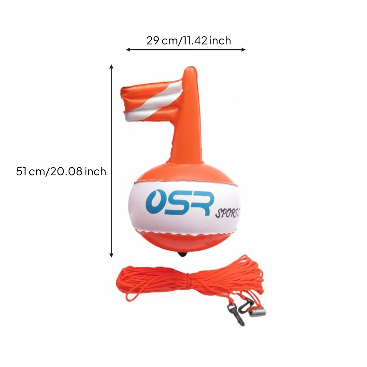 Spearfishing Buoy High Visibility PVC Buoy with Rope Heavy Duty for Spearfishers