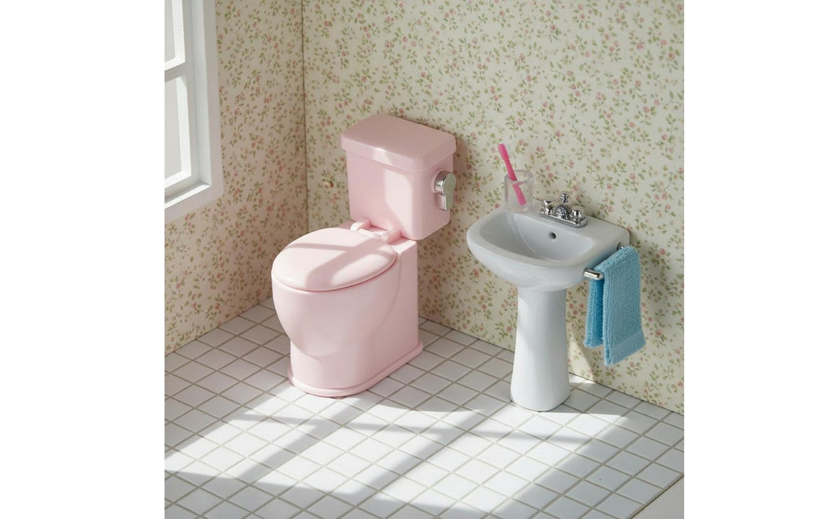 Realistic Design 1:12 Scale Toilet Pretend Play Toy Accessory Movable Lid for Miniature Scene