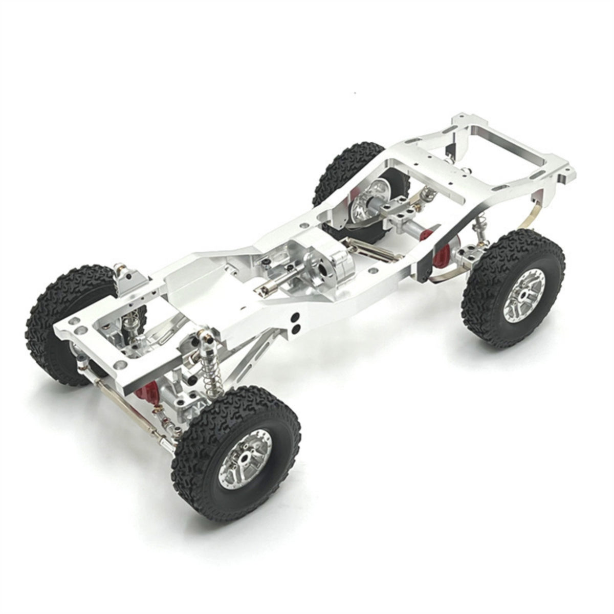 RC Car Chassis with Servo Arm Metal RC Crawler Chassis Aluminum Frame for Hobbyists