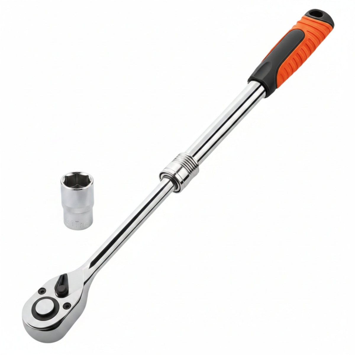 72-Tooth Telescopic Ratchet Wrench with Adjustable Handle Anti-Slip Telescopic Ratchet Wrench Heavy Duty for Diyers
