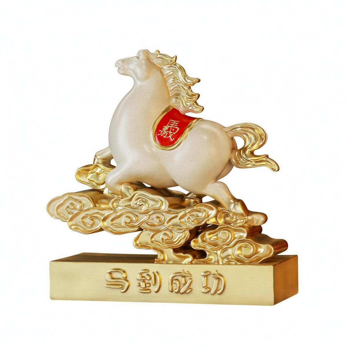 Running Horse Figurine Freestanding Desk Horse Statue Success Symbol Home Decor for Office