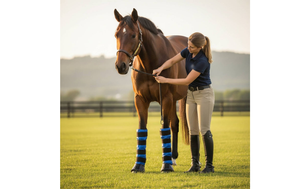 Horse Leg Cooling Shin Guards Segmented Padded Horse Leg Wraps Tear Resistant Quilted Shin Guards